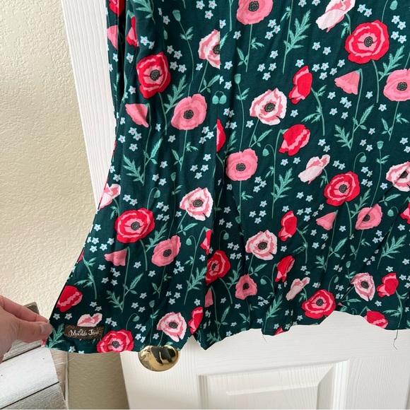 🌼 $5 Matilda Jane Yesteryear Poppy Flower Long Sleeve Button Down Blouse Sz M - Picture 10 of 11